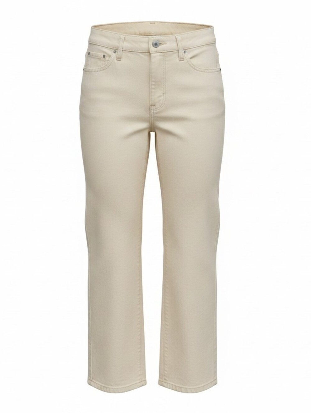 Banana Republic Cropped Straight Jeans in Cream